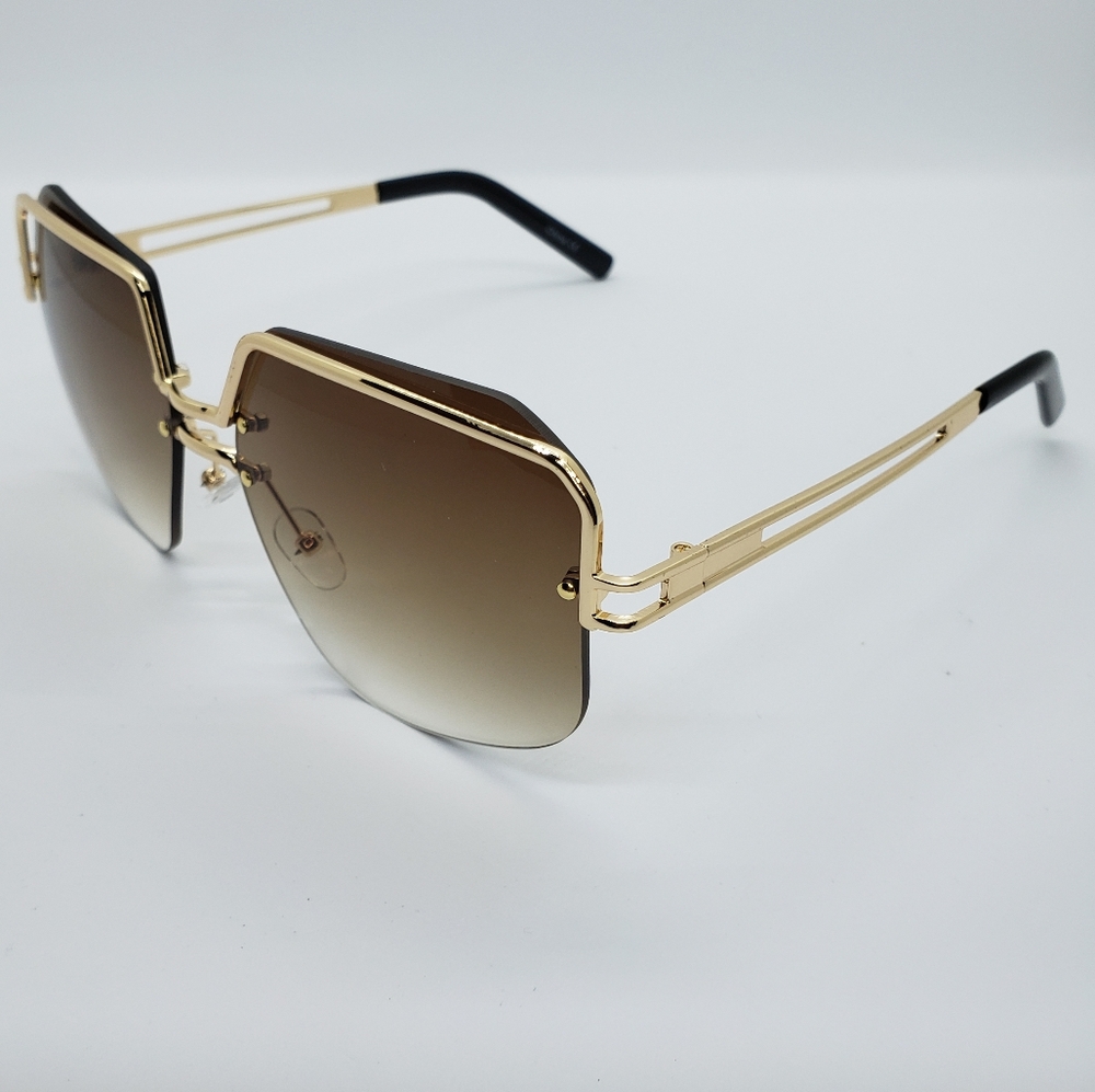 Gold Tone Women's Premium Fashion Sunglasses